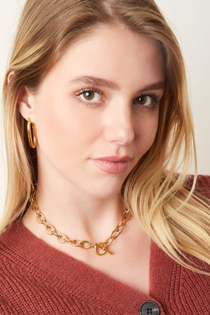 collier en acier inoxydable couleur or h5 Image2